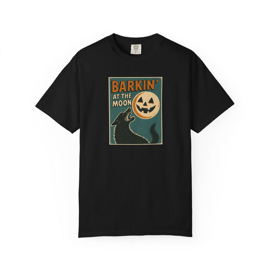 Spooky Howling Dog T-Shirt | Halloween Shirt | Mens Unisex Tee | Halloween Costume | Dog Lover Apparel | Barkin' at the Moon Tee