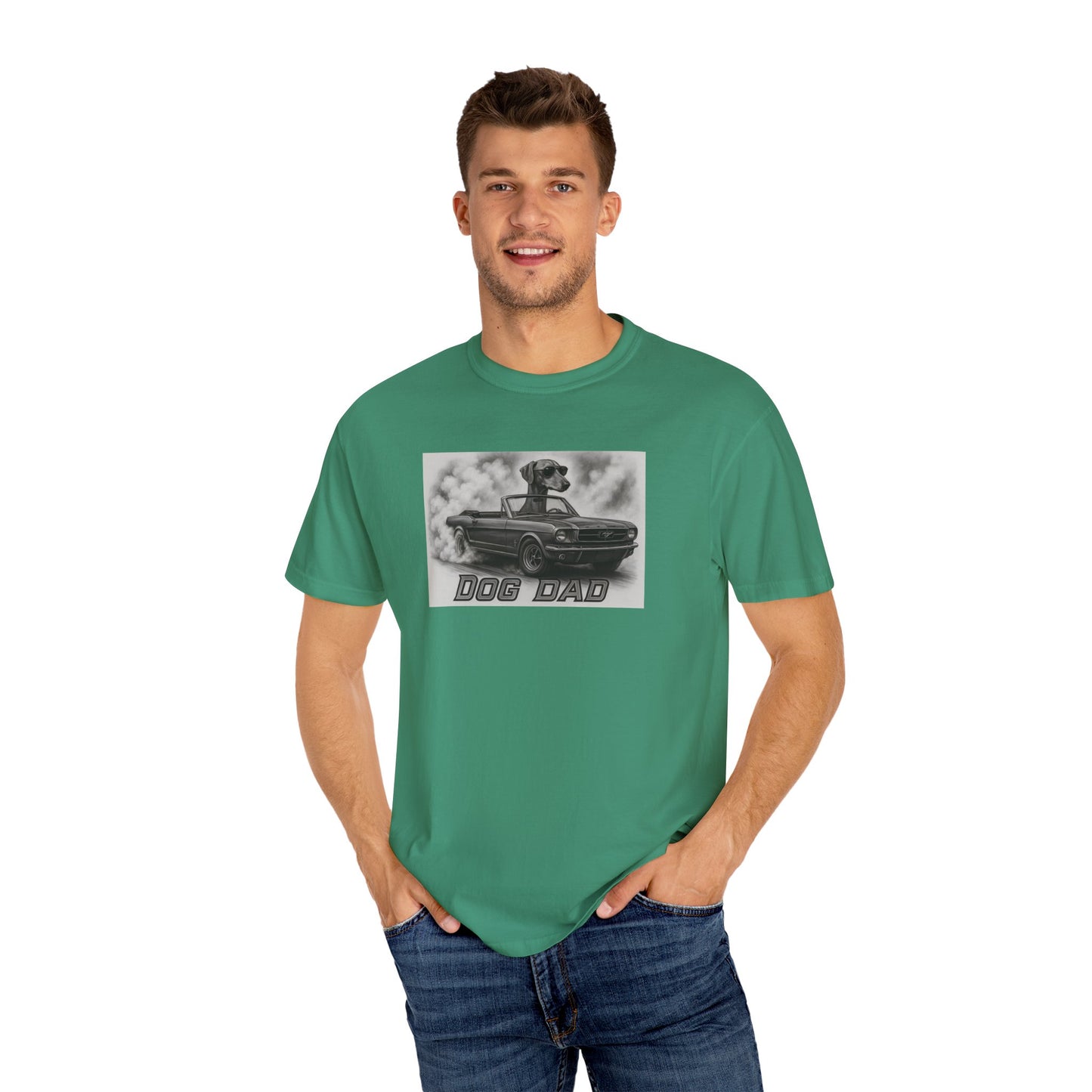 Dog Dad - Azawakh - Cool Dogs in Cool Cars T-Shirt Collection | Funny Dog Lover Apparel for Men