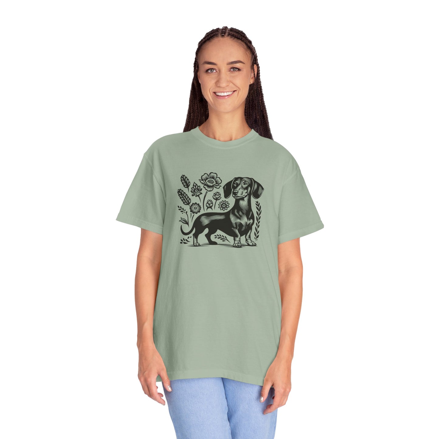 Floral Dachshund T-Shirt