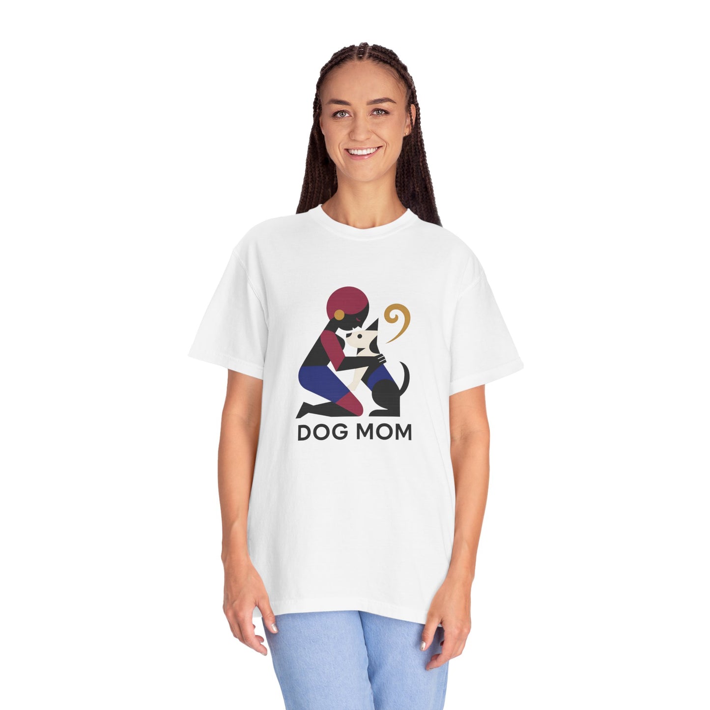 Dog Mom Unisex Garment-Dyed T-Shirt – Perfect Gift for Pet Lovers