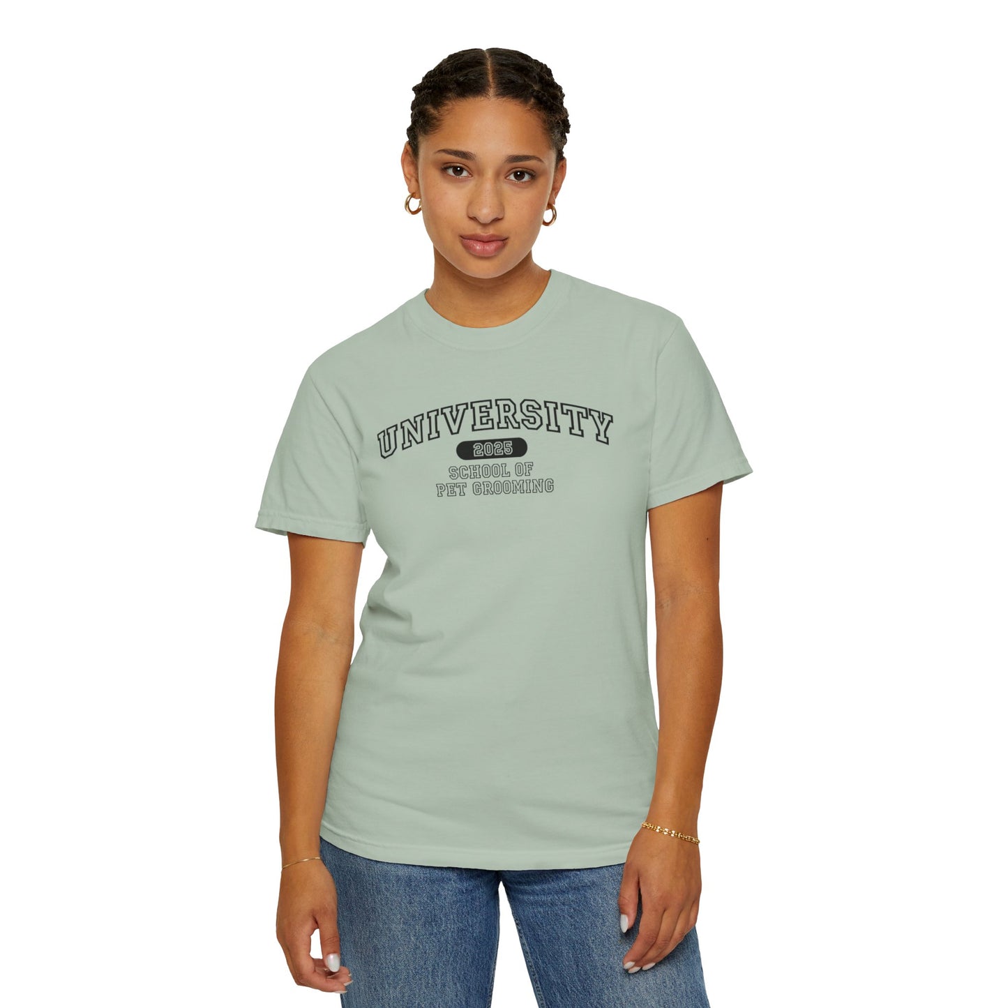 University School of Pet Grooming Unisex Garment-Dyed T-Shirt - University Style