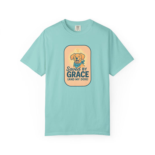 Dog Lover's Saved by Grace T-Shirt, Pet Lover Gift, Casual Tee, Birthday, Dog Adoption, Unisex Fashion, Cute Animal Shirt