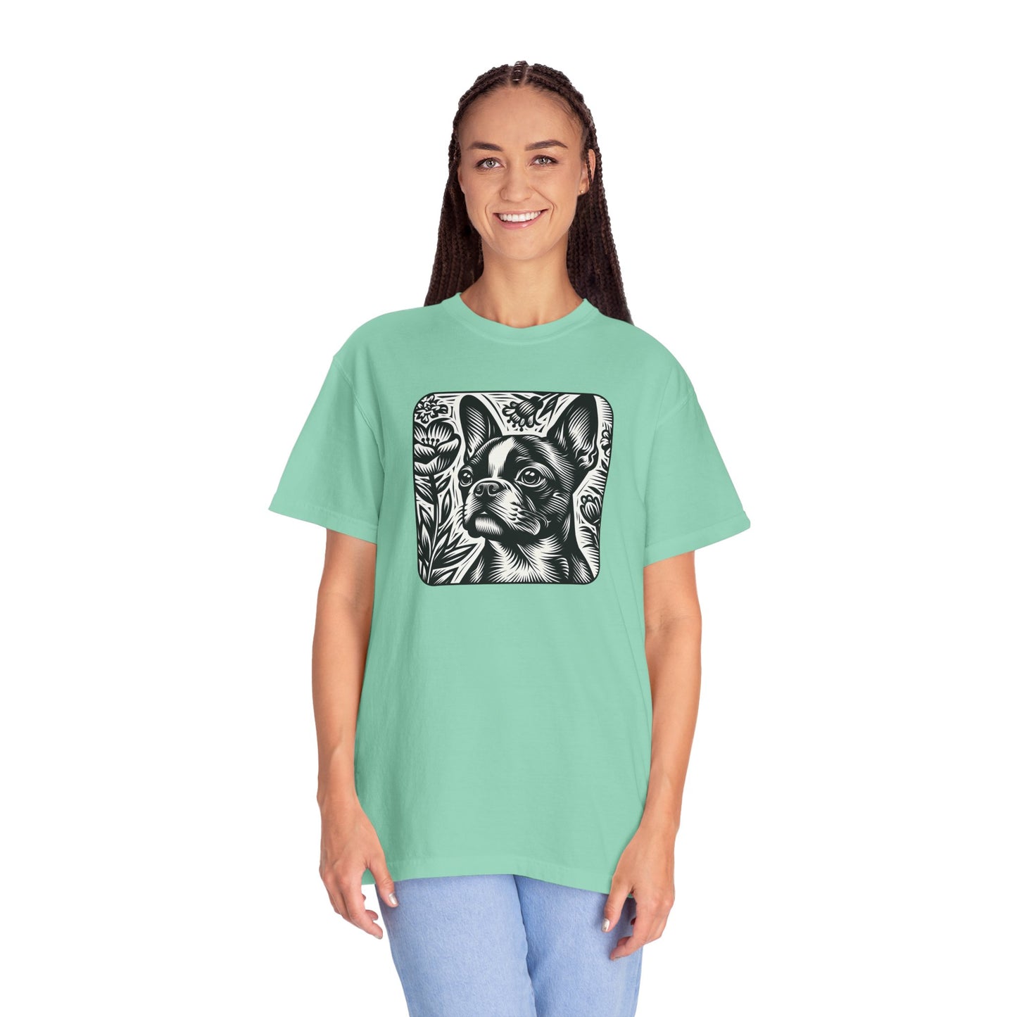 Vintage French Bulldog T-Shirt - Unisex Garment-Dyed Tee