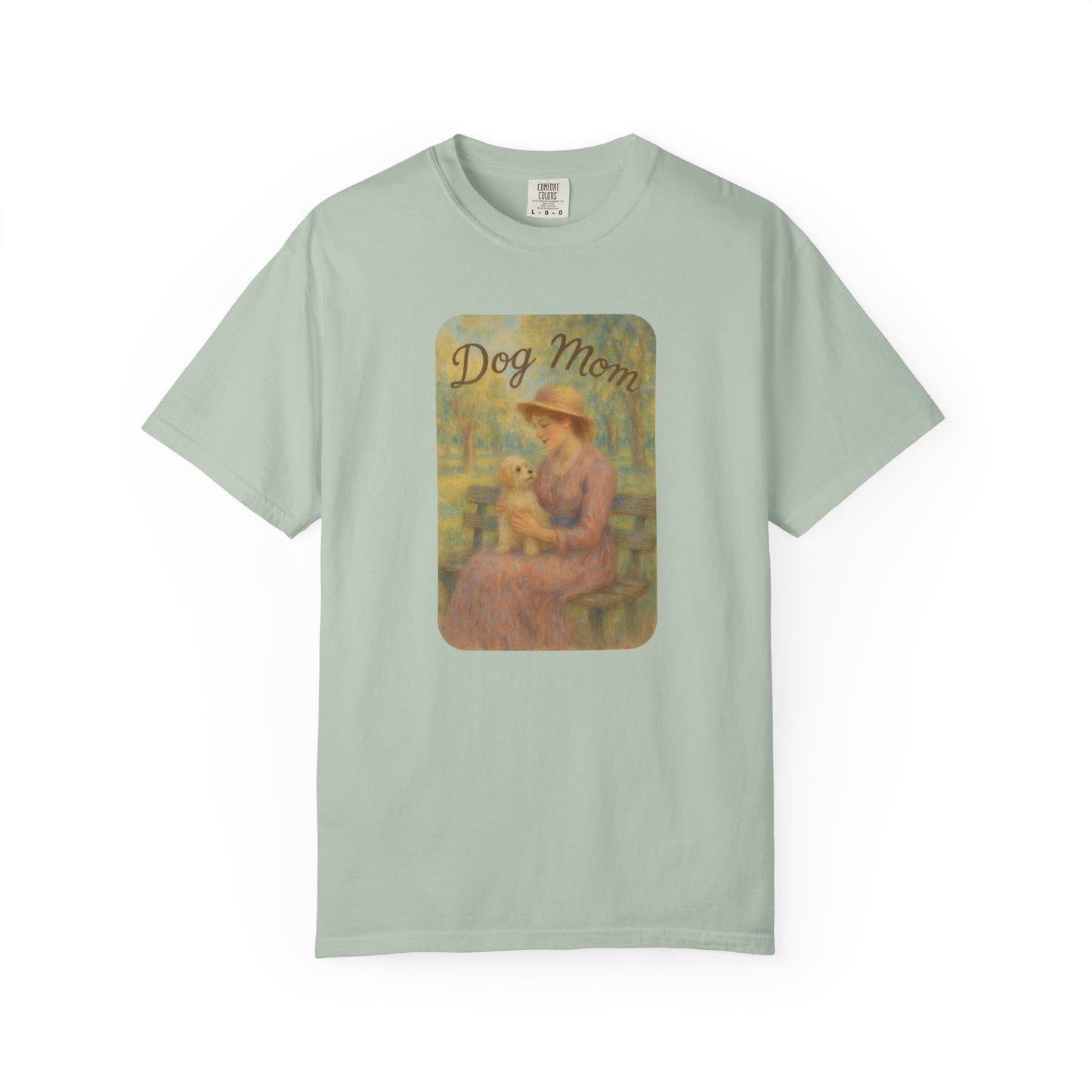 Dog Mom Garment-Dyed T-Shirt - Perfect Gift for Pet Lovers, Casual Wear, Dog Owners, Mother's Day, Dog-Themed Apparel