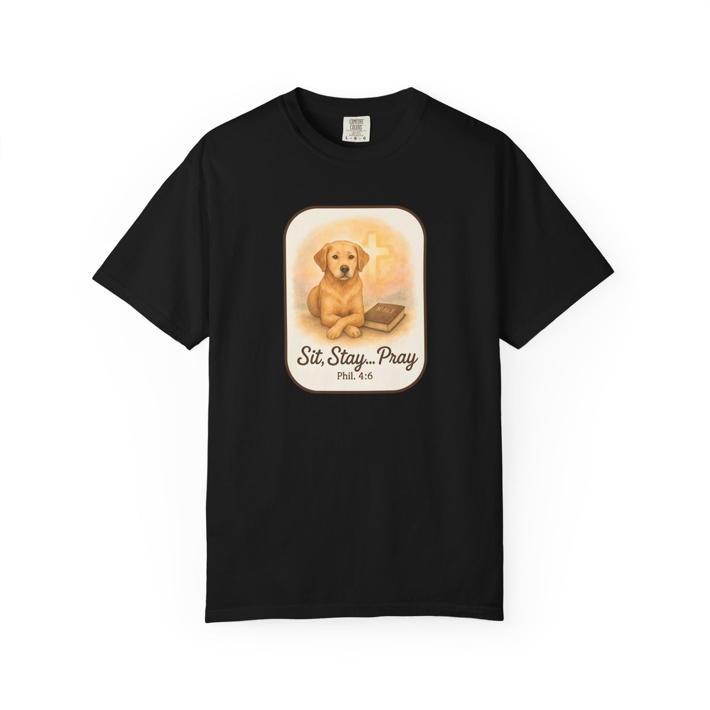 Faith-Inspired Dog Lovers T-Shirt, Unisex Tee, Gift for Pet Owners, Friendship Apparel, Casual Church Wear, Stay Pray Dog Design