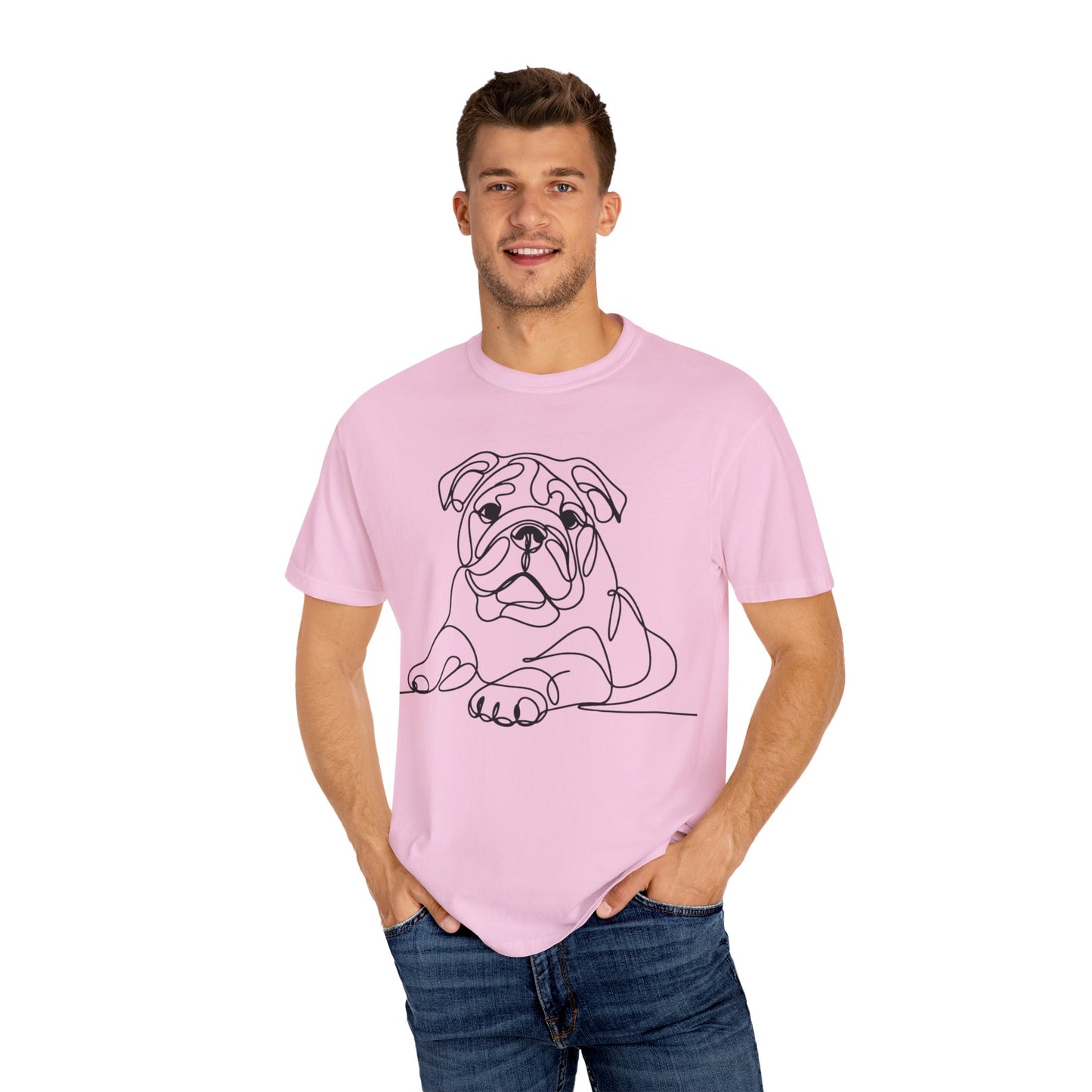 Bulldog Line Art Unisex T-Shirt - Perfect for Dog Lovers & Casual Days