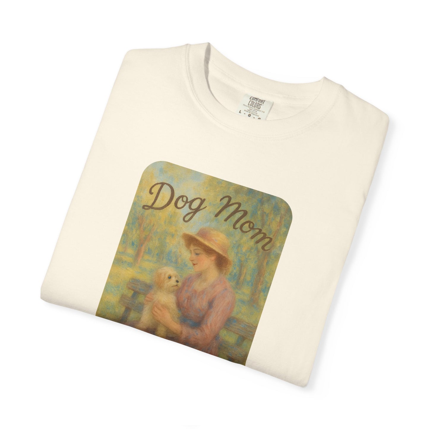Dog Mom Garment-Dyed T-Shirt - Perfect Gift for Pet Lovers, Casual Wear, Dog Owners, Mother's Day, Dog-Themed Apparel