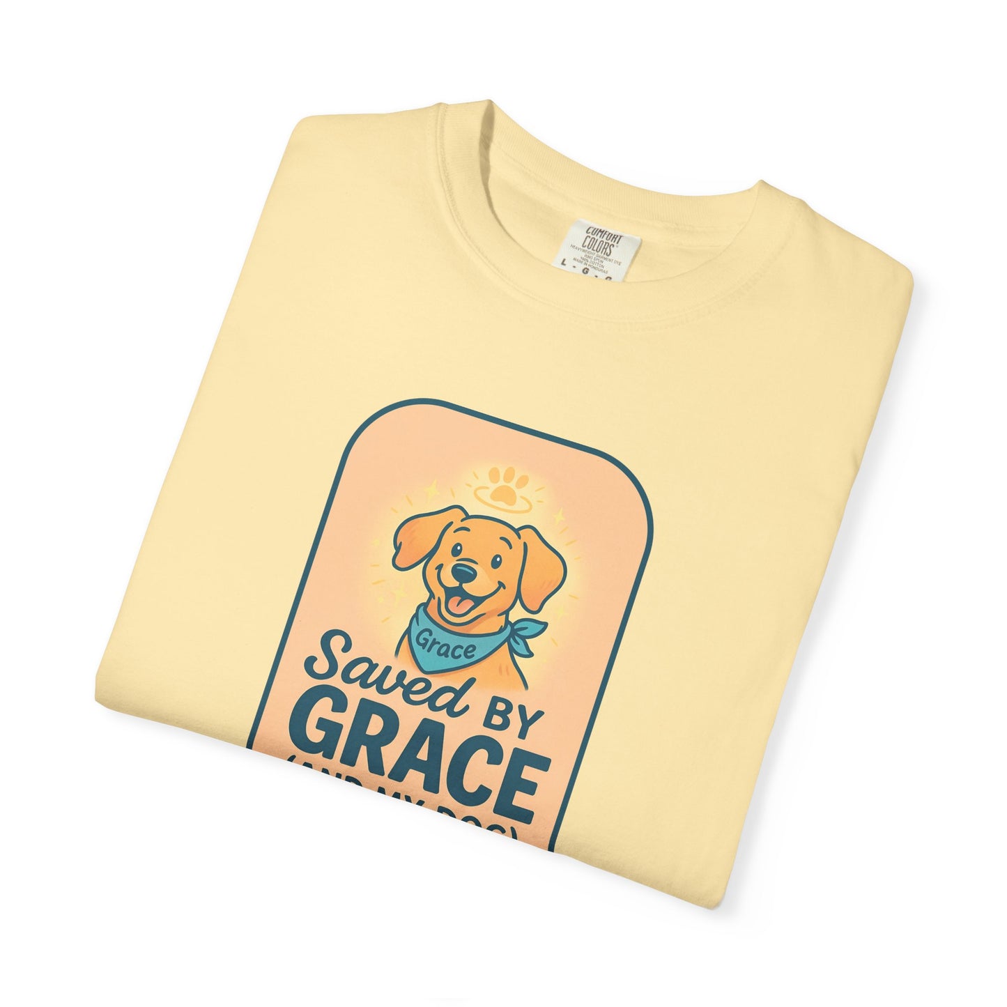 Dog Lover's Saved by Grace T-Shirt, Pet Lover Gift, Casual Tee, Birthday, Dog Adoption, Unisex Fashion, Cute Animal Shirt
