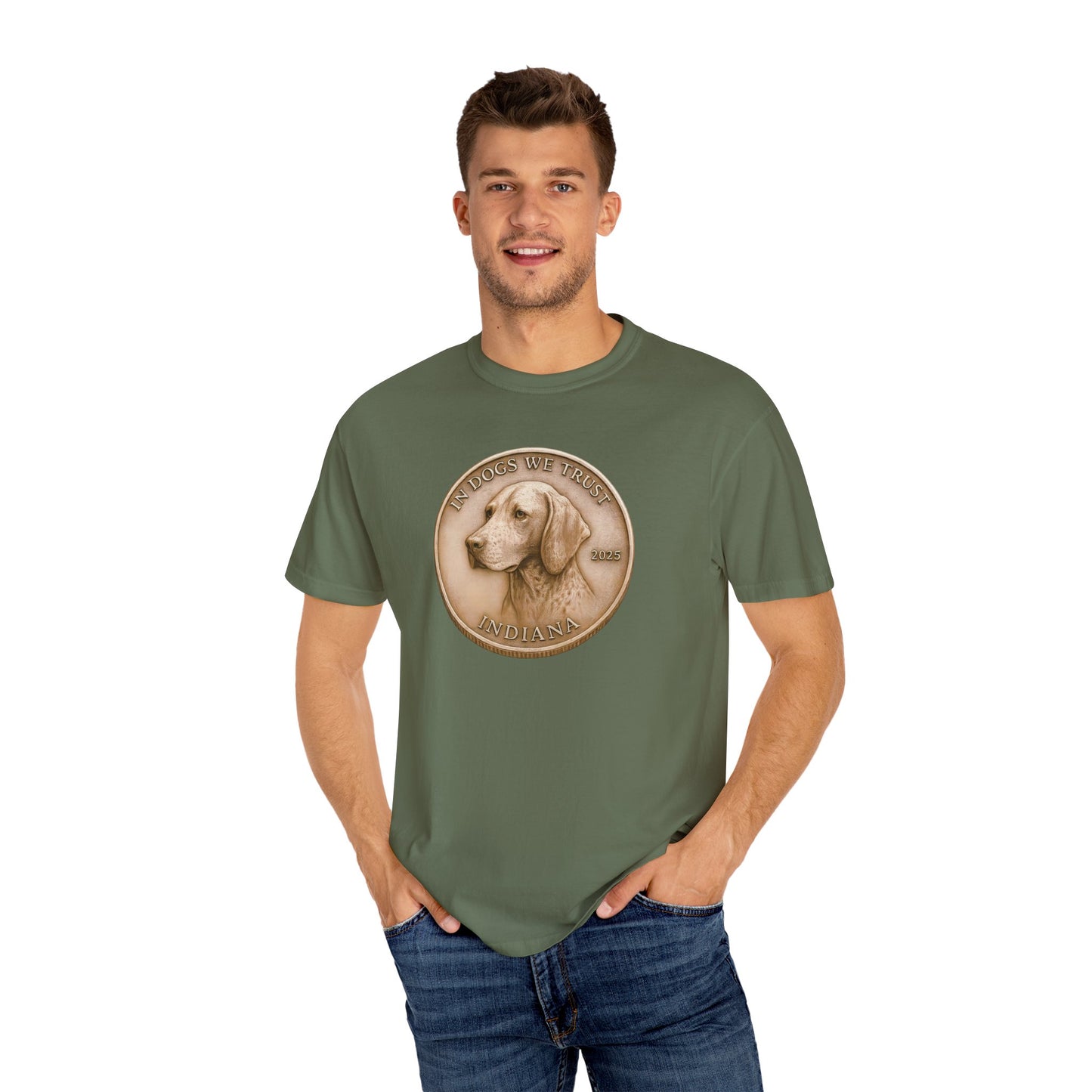 Indiana State Coin T-Shirt Collection - Proud Dog Breed Illustrations