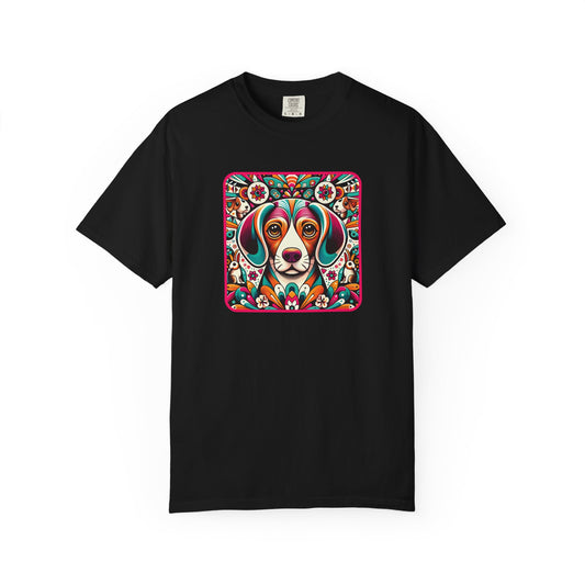 Colorful Dog Art T-Shirt - Perfect for Animal Lovers
