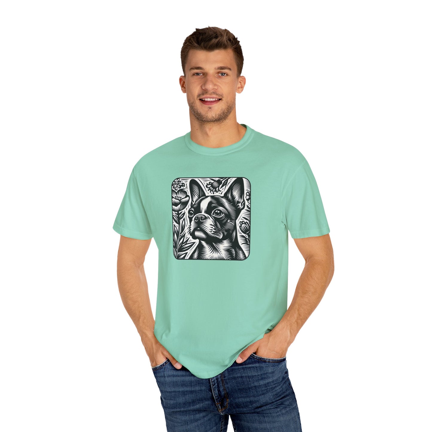 Vintage French Bulldog T-Shirt - Unisex Garment-Dyed Tee