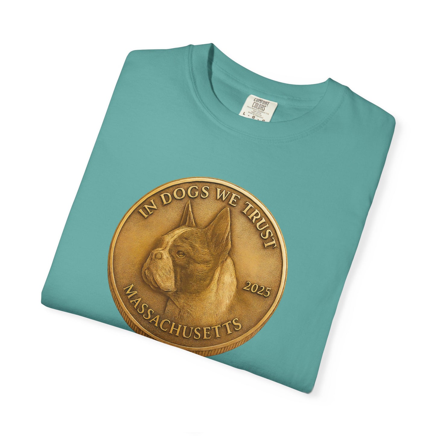 Massachusetts State Coin T-Shirt Collection - Proud Dog Breed Illustrations