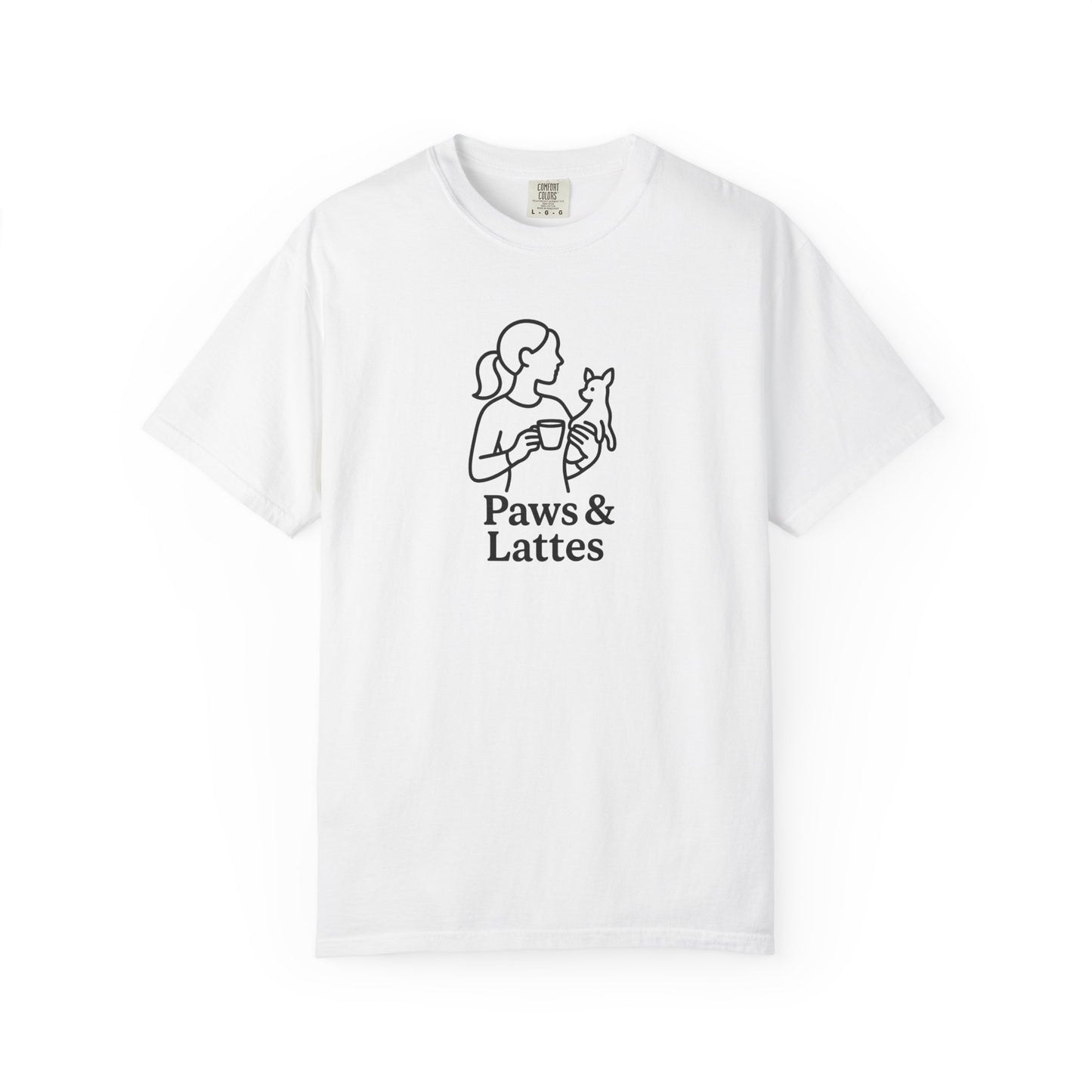 Paws & Lattes Unisex Garment-Dyed T-Shirt, Cute Pet Lover Tee, Coffee Lover Shirt, Animal Adoption Gift, Birthday Gift for Dog Lovers, [...]