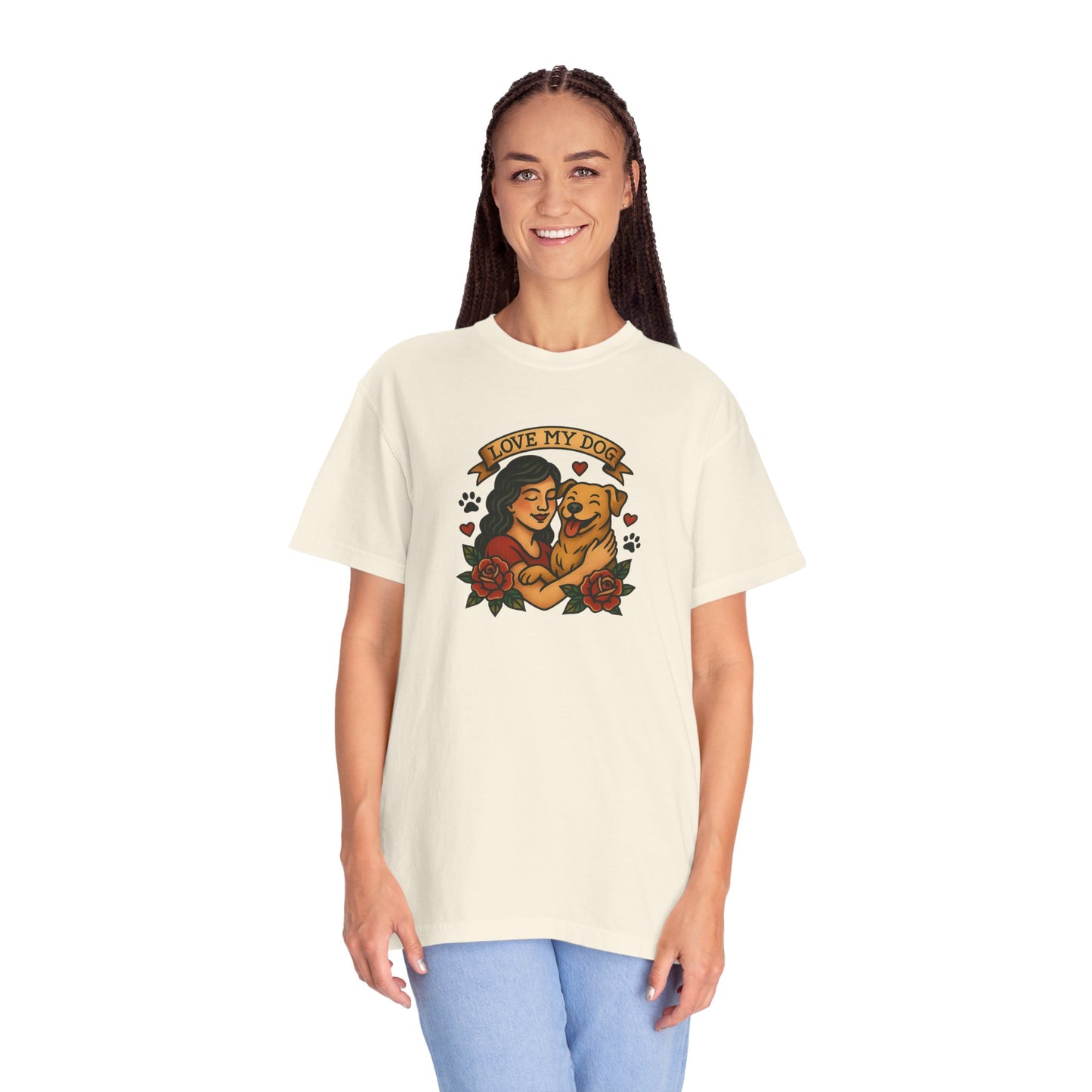Love My Dog T-Shirt, Cute Dog Lover Tee, Pet Owner Gift, Adoption Awareness Shirt, Casual Everyday Wear