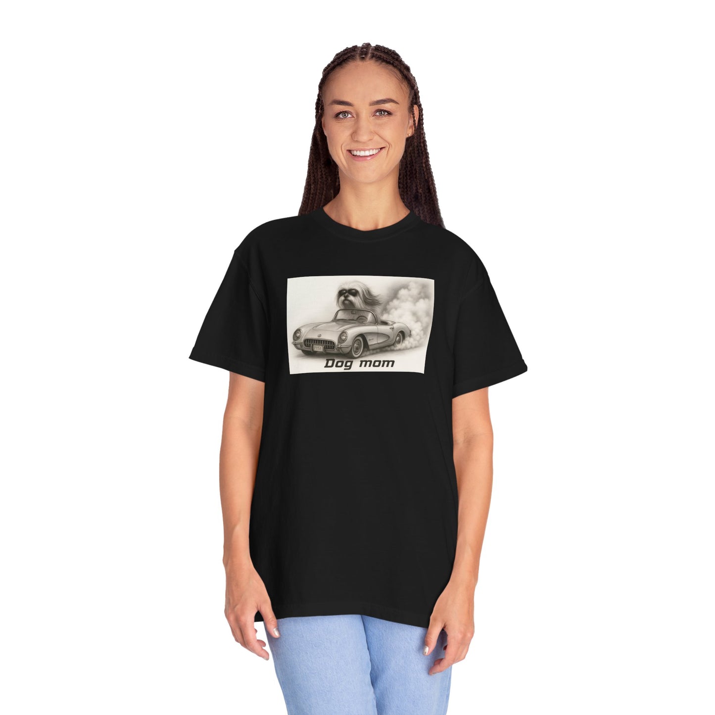 Dog Mom - Lhasa Apso- “Cool Dogs in Cool Cars” T-Shirt Collection