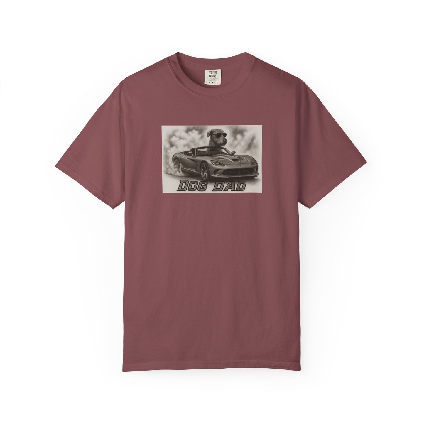 Dog Dad - Irish Wolfhound - Cool Dogs in Cool Cars T-Shirt Collection