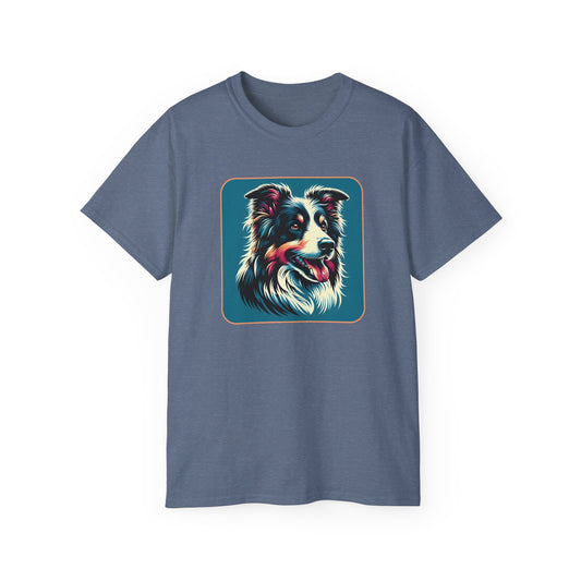 ⚡ Brain & Beauty – Colorful Border Collie Tee - Perfect for Pet Lovers