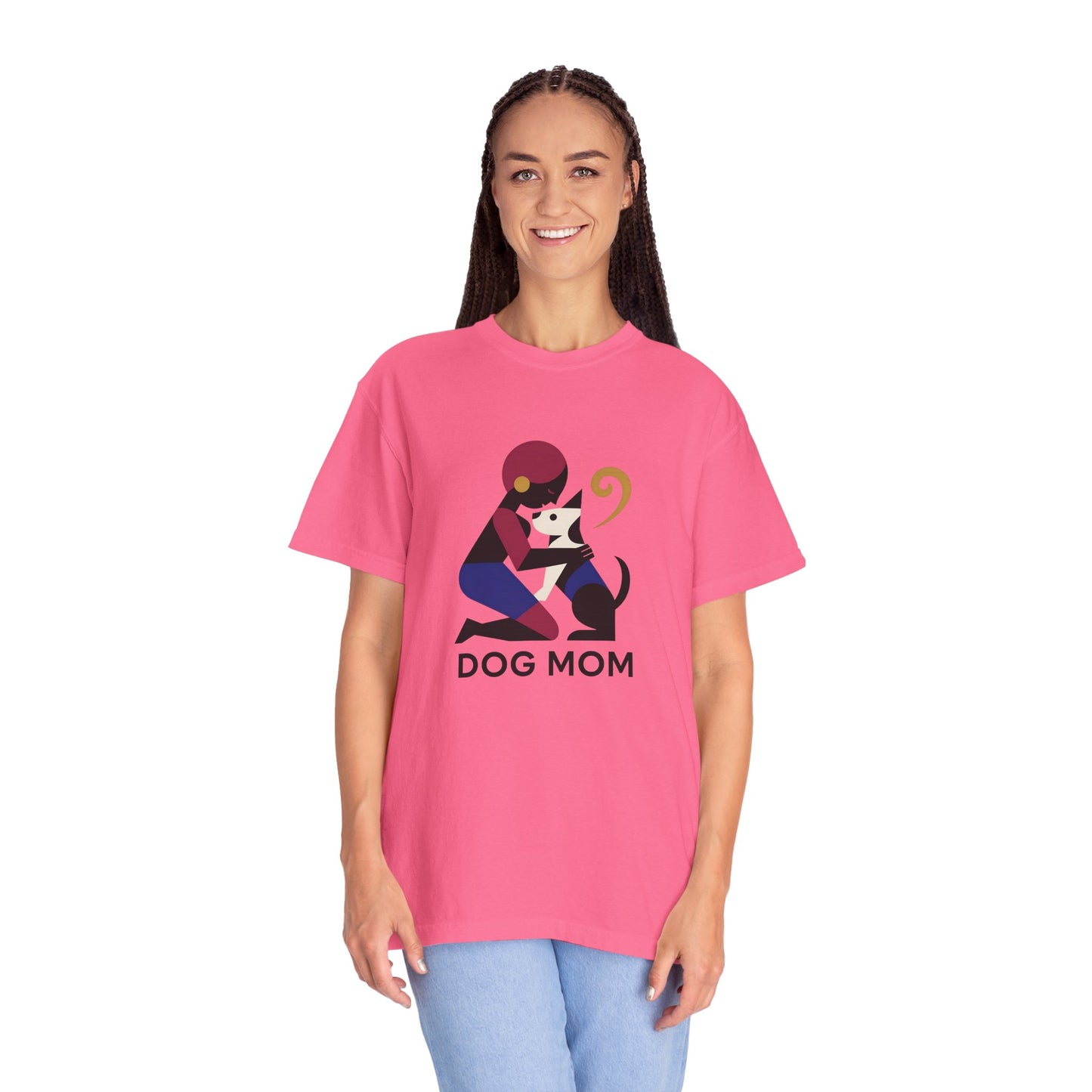 Dog Mom Unisex Garment-Dyed T-Shirt – Perfect Gift for Pet Lovers