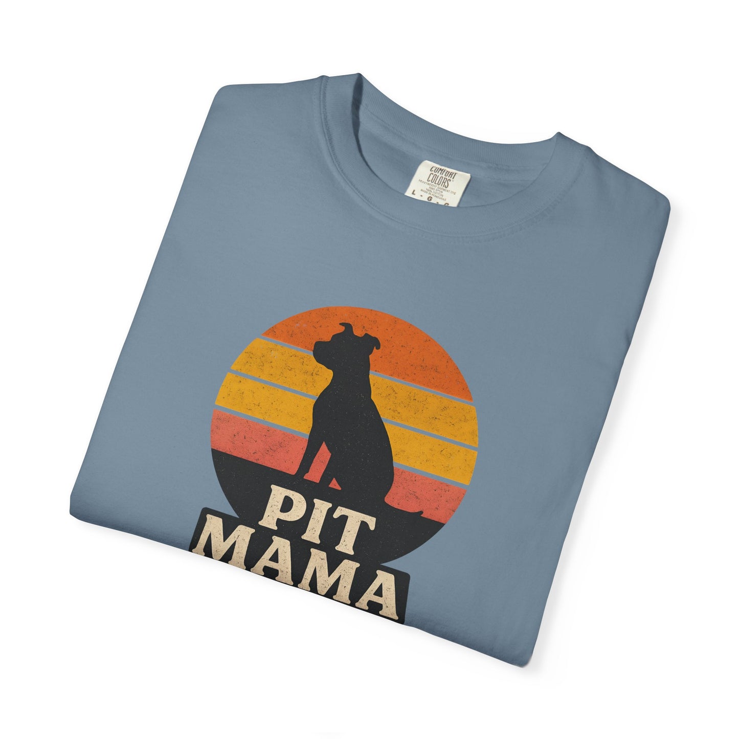 PIT MAMA Unisex Garment-Dyed T-Shirt, Dog Lover Gift, Pet Mom Apparel, Casual Tee, Perfect for Everyday Wear