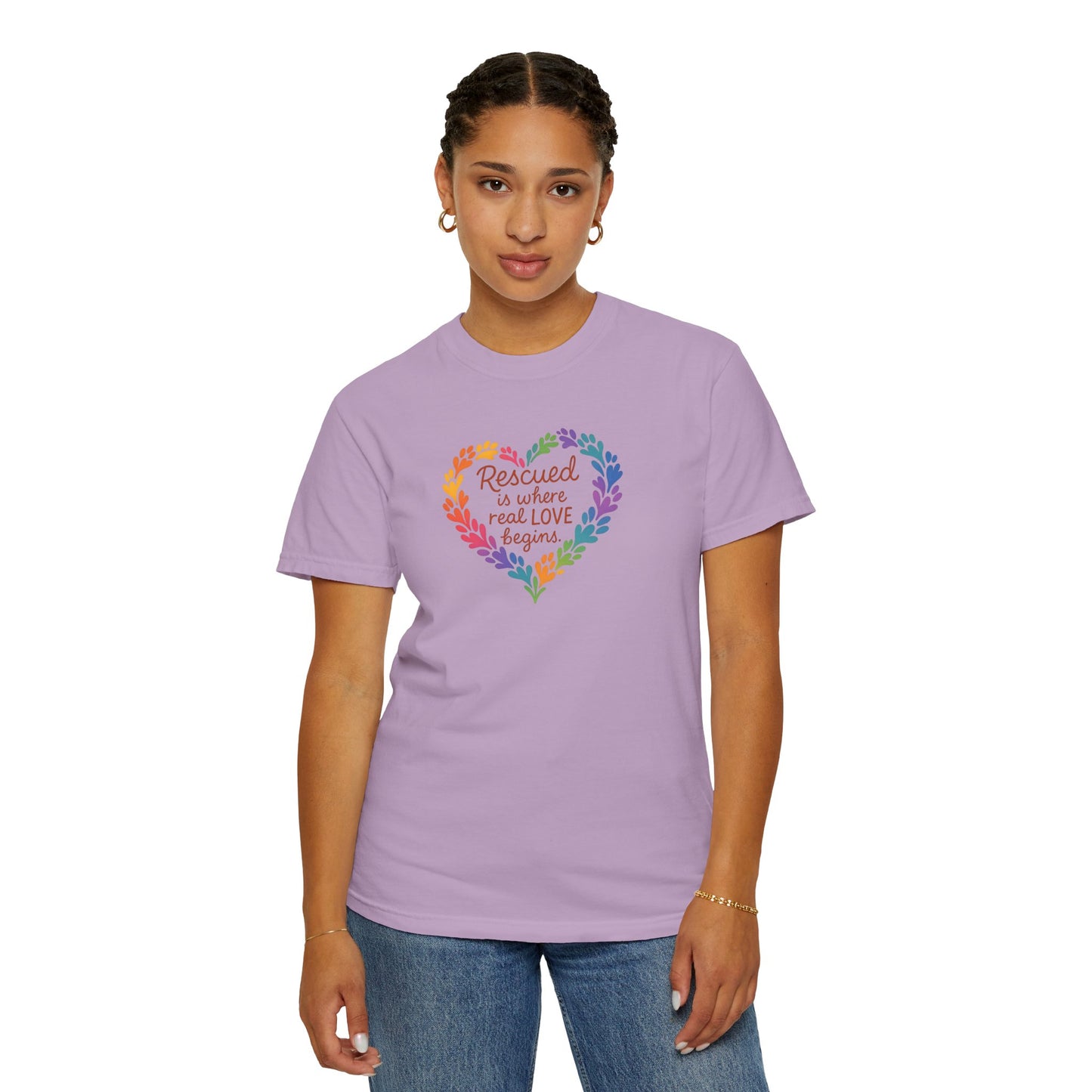 Heartwarming Rescue T-Shirt for Animal Lovers, Gift for Pet Owners, Adoption Day, Love Your Pet, Eco-Friendly Apparel
