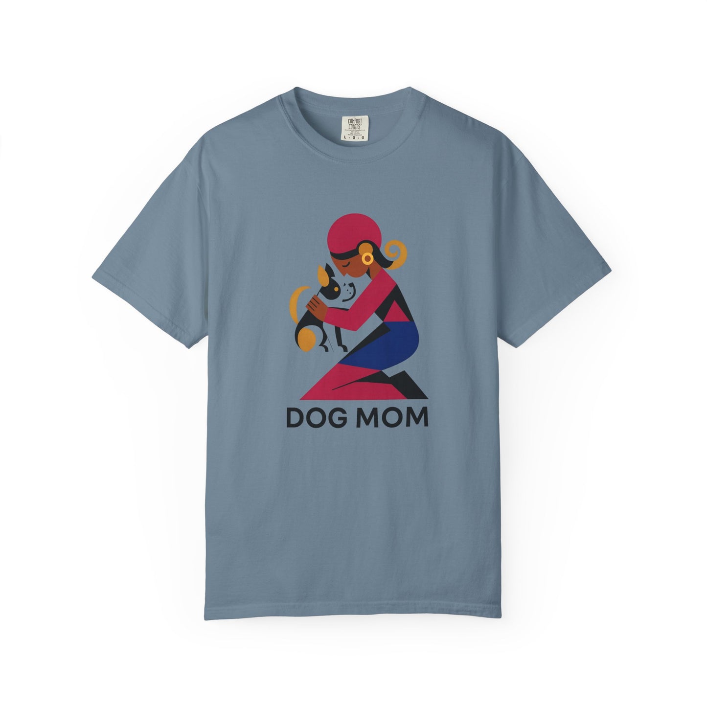 Dog Mom Garment-Dyed T-Shirt, Gift for Dog Lovers, Casual Wear, Pet Owner Apparel, Mother's Day Gift, Animal Lover Tee
