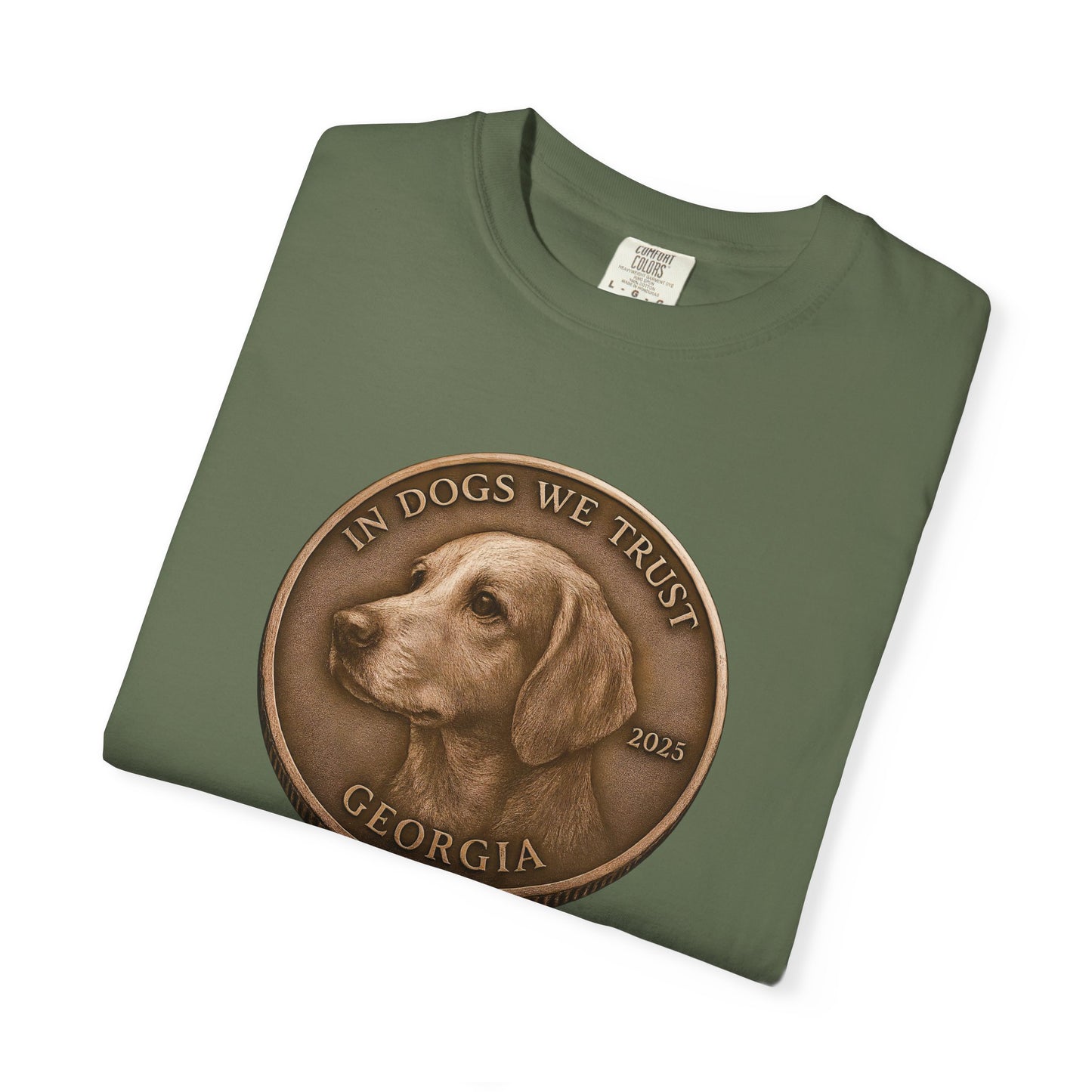 Georgia State Coin T-Shirt Collection - Proud Dog Breed Illustrations
