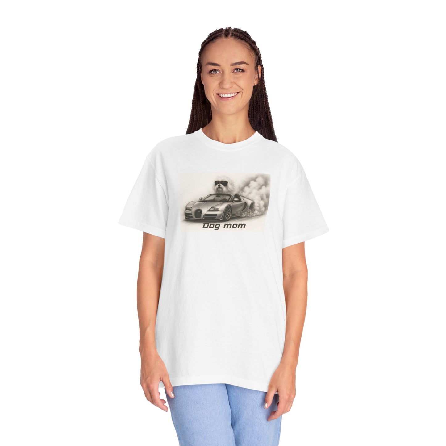 Dog Mom - Maltese Terrier - “Cool Dogs in Cool Cars” T-Shirt Collection