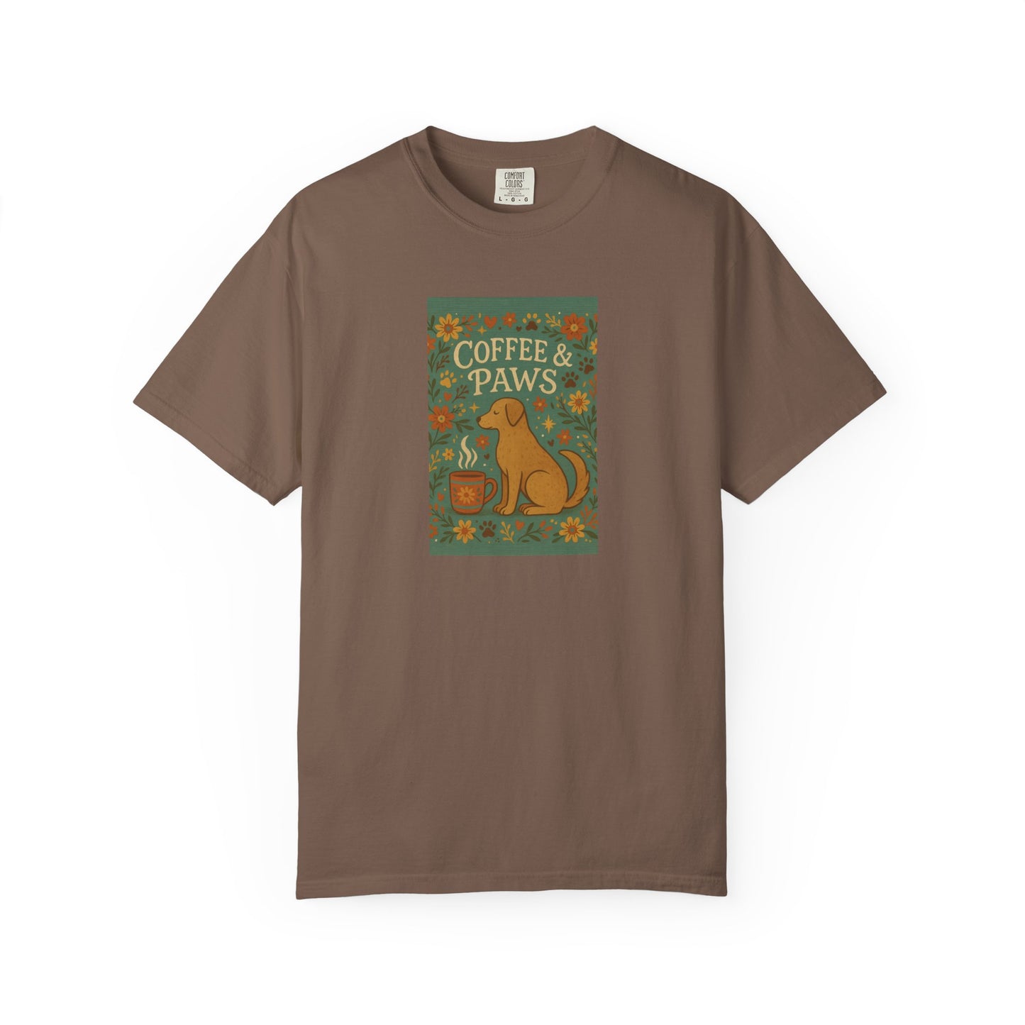 Coffee & Paws Unisex Garment-Dyed T-Shirt