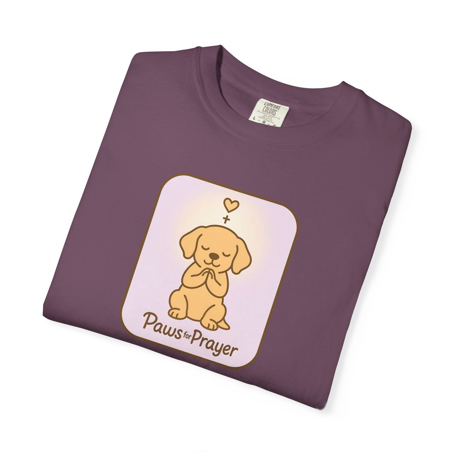Prayerful Paws Unisex T-Shirt, Dog Lover Gift, Cute Pet Tee, Animal Prayer Shirt, Casual Animal Tees, Gift for Dog Owners