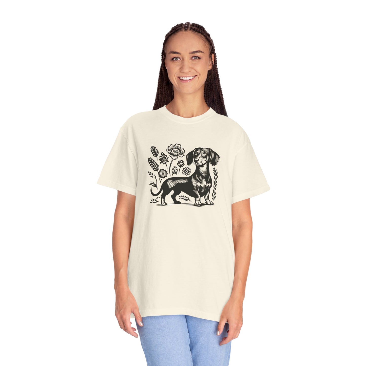 Floral Dachshund T-Shirt