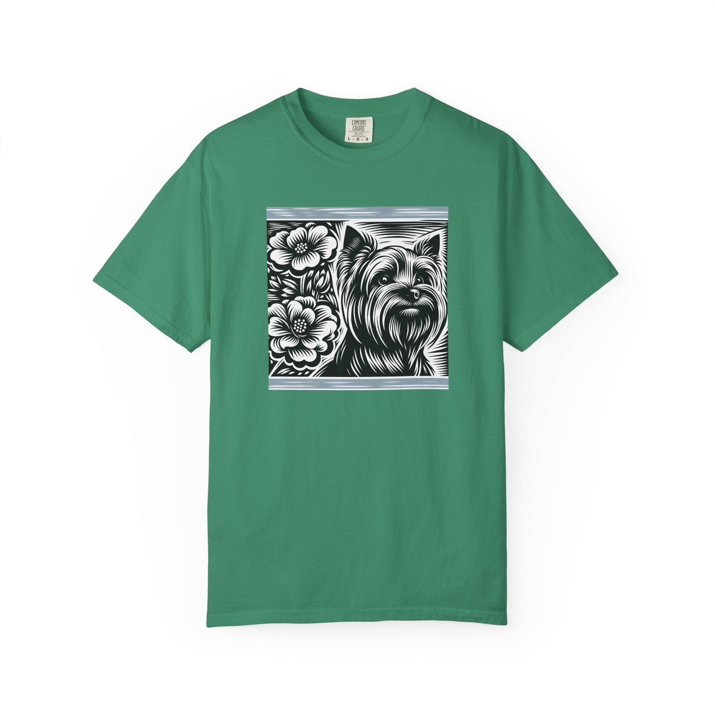 Cute Yorkie Floral T-Shirt for Dog Lovers