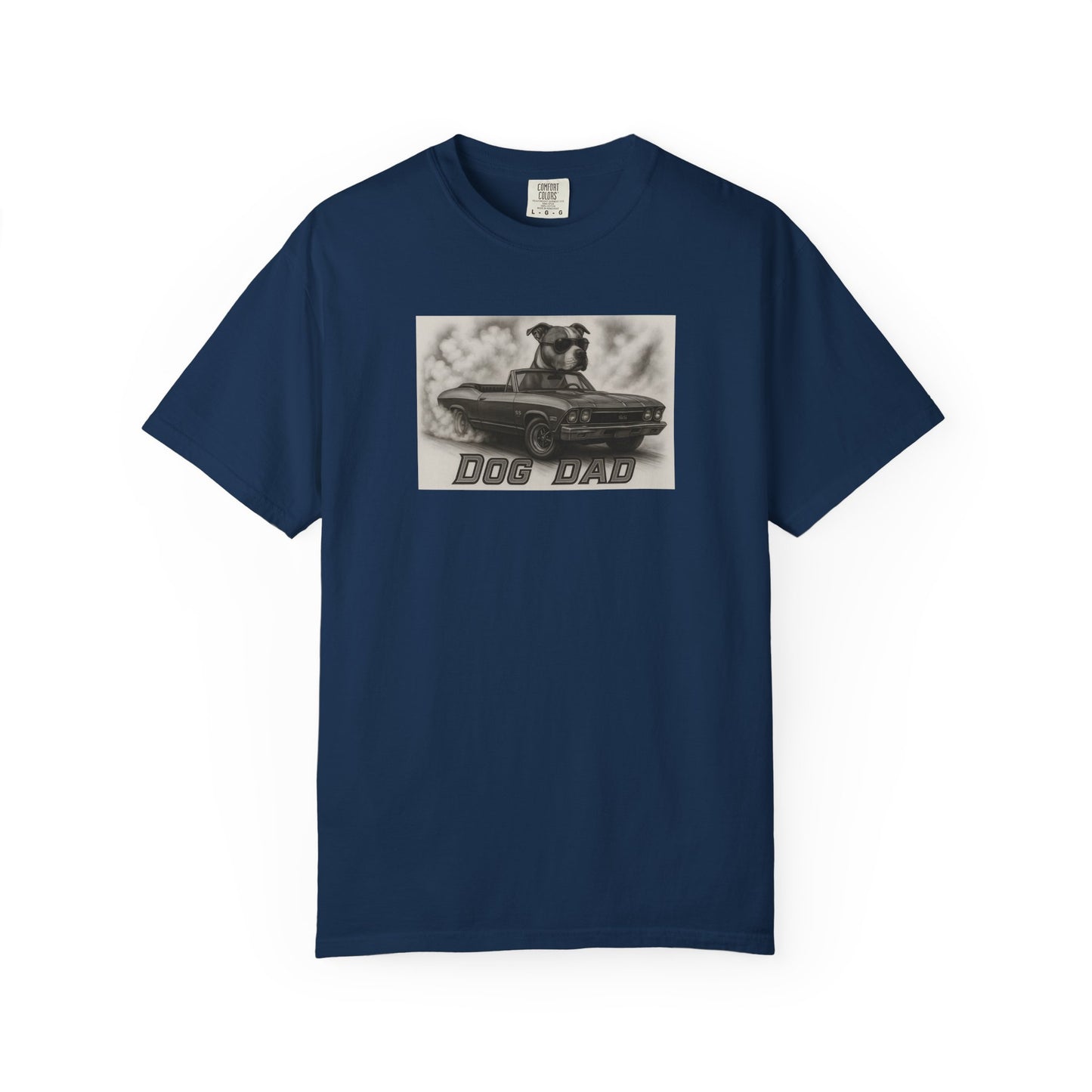 Dog Dad - American Staffordshire Terrier - Cool Dogs in Cool Cars T-Shirt Collection