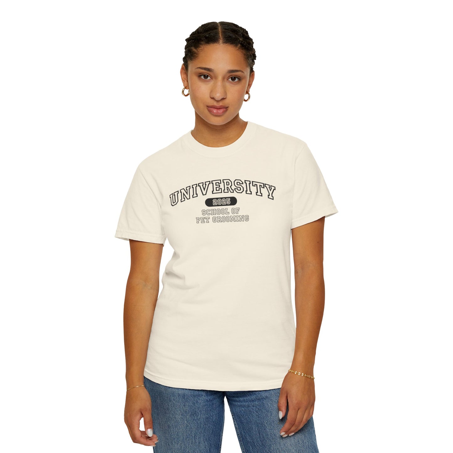 University School of Pet Grooming Unisex Garment-Dyed T-Shirt - University Style