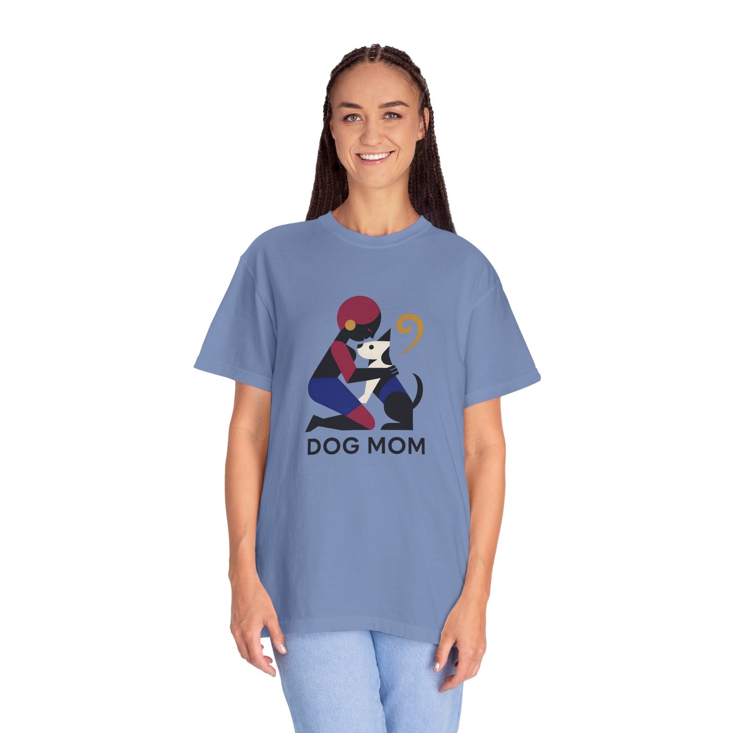 Dog Mom Unisex Garment-Dyed T-Shirt – Perfect Gift for Pet Lovers