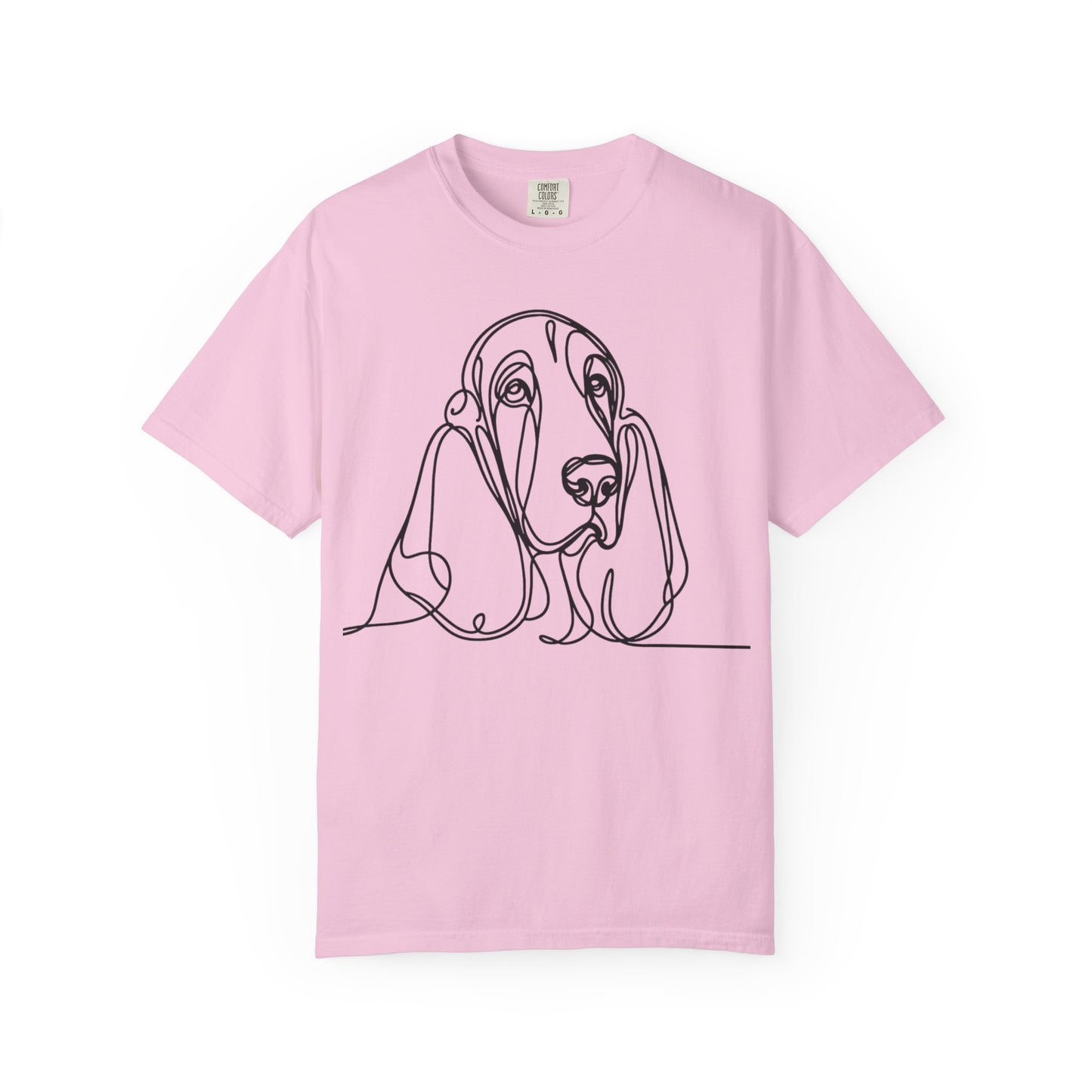Basset Hound Line Art T-Shirt | Unisex Garment-Dyed Tee