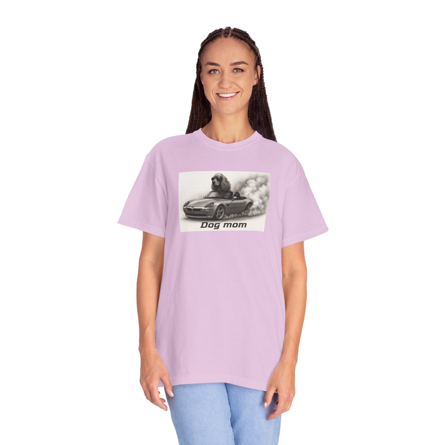 Dog Mom - Cocker Spaniel - “Cool Dogs in Cool Cars” T-Shirt Collection