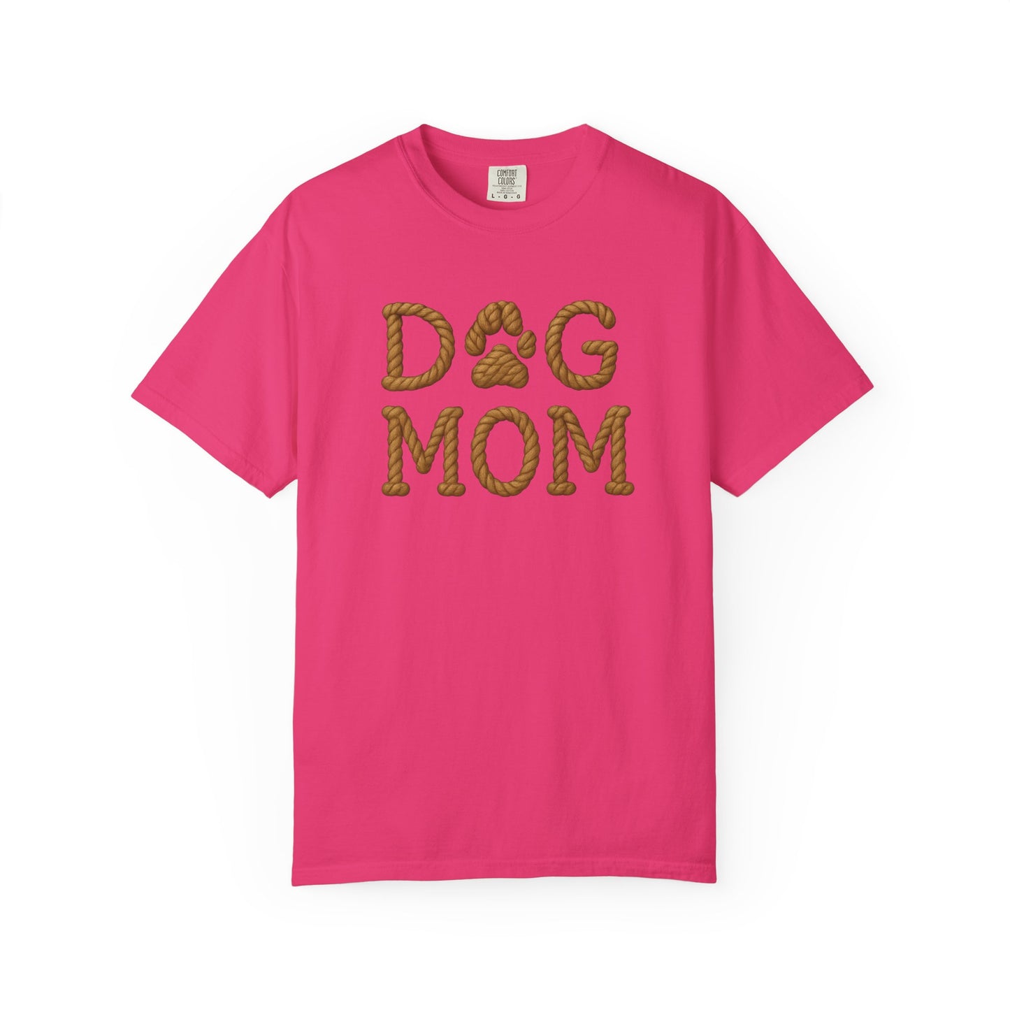 Dog Mom Garment-Dyed T-Shirt, Unisex Pet Lover Tee, Gift for Dog Owners, Casual Wear, Dog Themed Apparel, Animal Lover Clothing