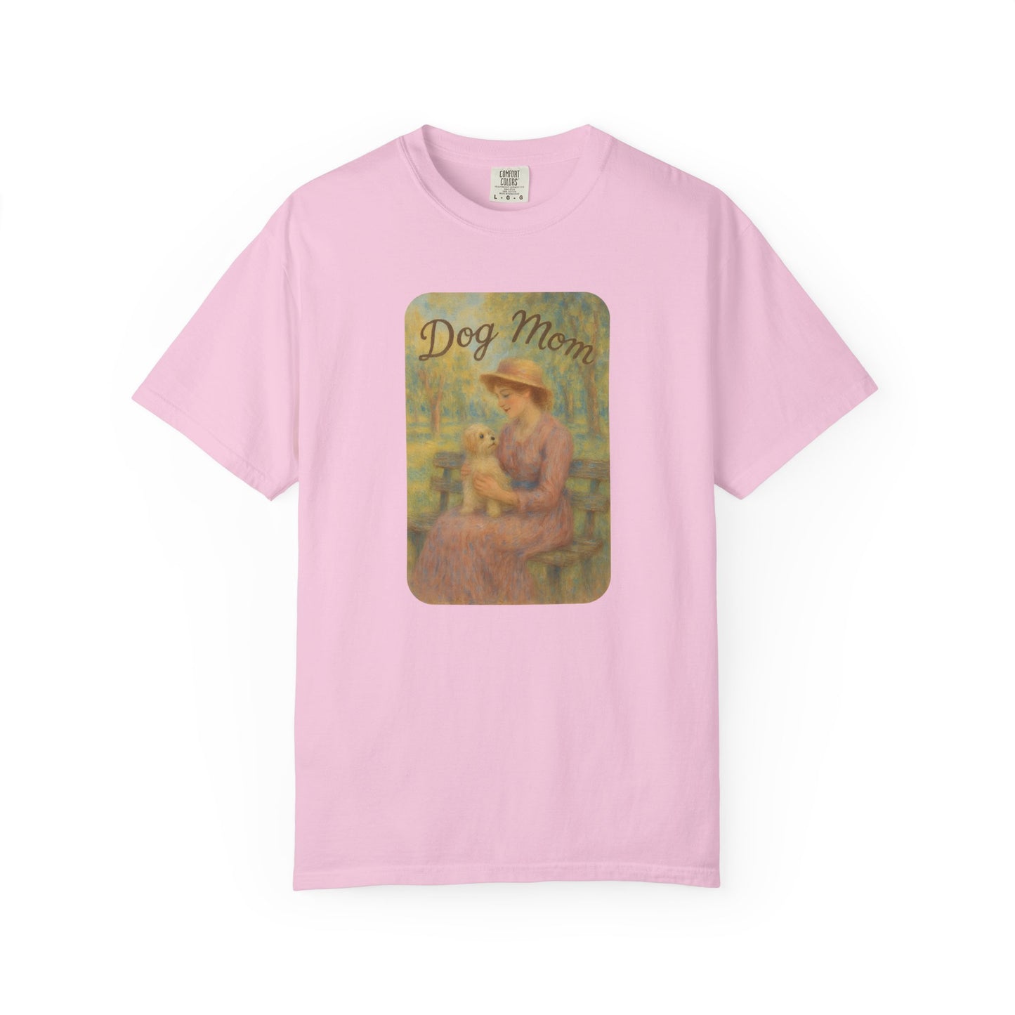 Dog Mom Garment-Dyed T-Shirt - Perfect Gift for Pet Lovers, Casual Wear, Dog Owners, Mother's Day, Dog-Themed Apparel