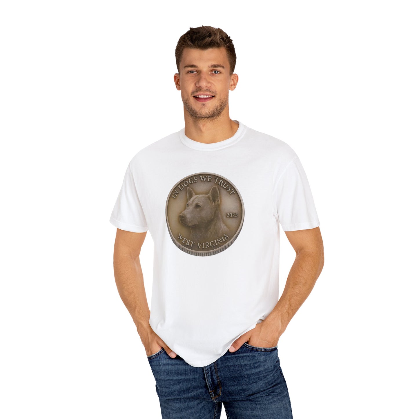 West Virginia State Coin T-Shirt Collection - Proud Dog Breed Illustrations