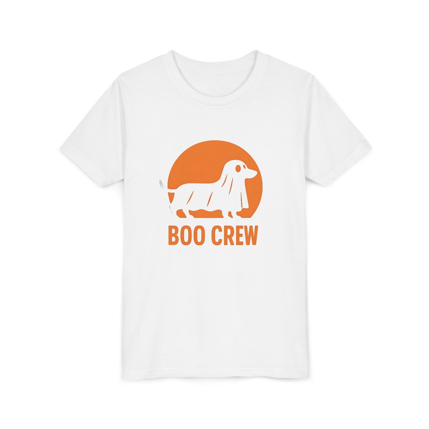 Youth Tee for Dog Lovers: Boo Crew Short Sleeve Shirt, Halloween T-Shirt, Kids Pet Fan Gear, Cute Animal Apparel, Fun Gift