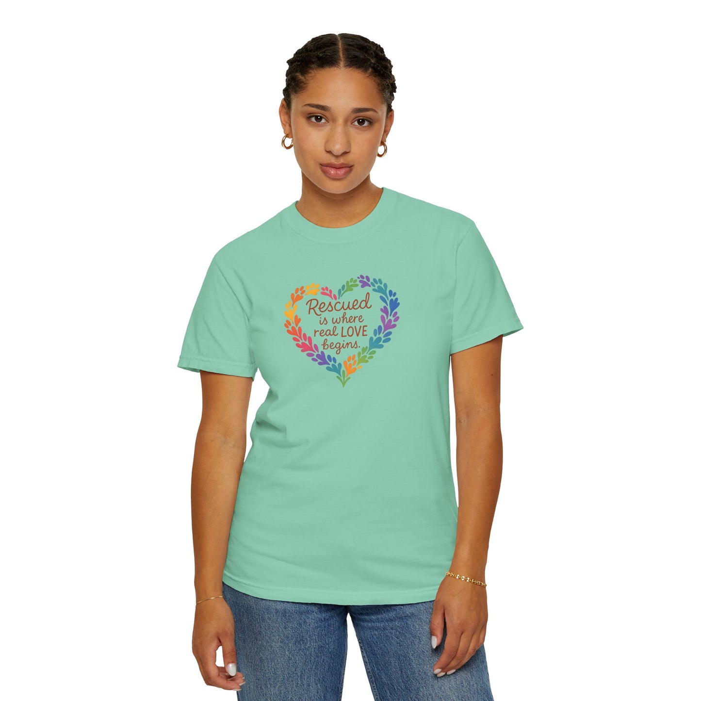 Heartwarming Rescue T-Shirt for Animal Lovers, Gift for Pet Owners, Adoption Day, Love Your Pet, Eco-Friendly Apparel