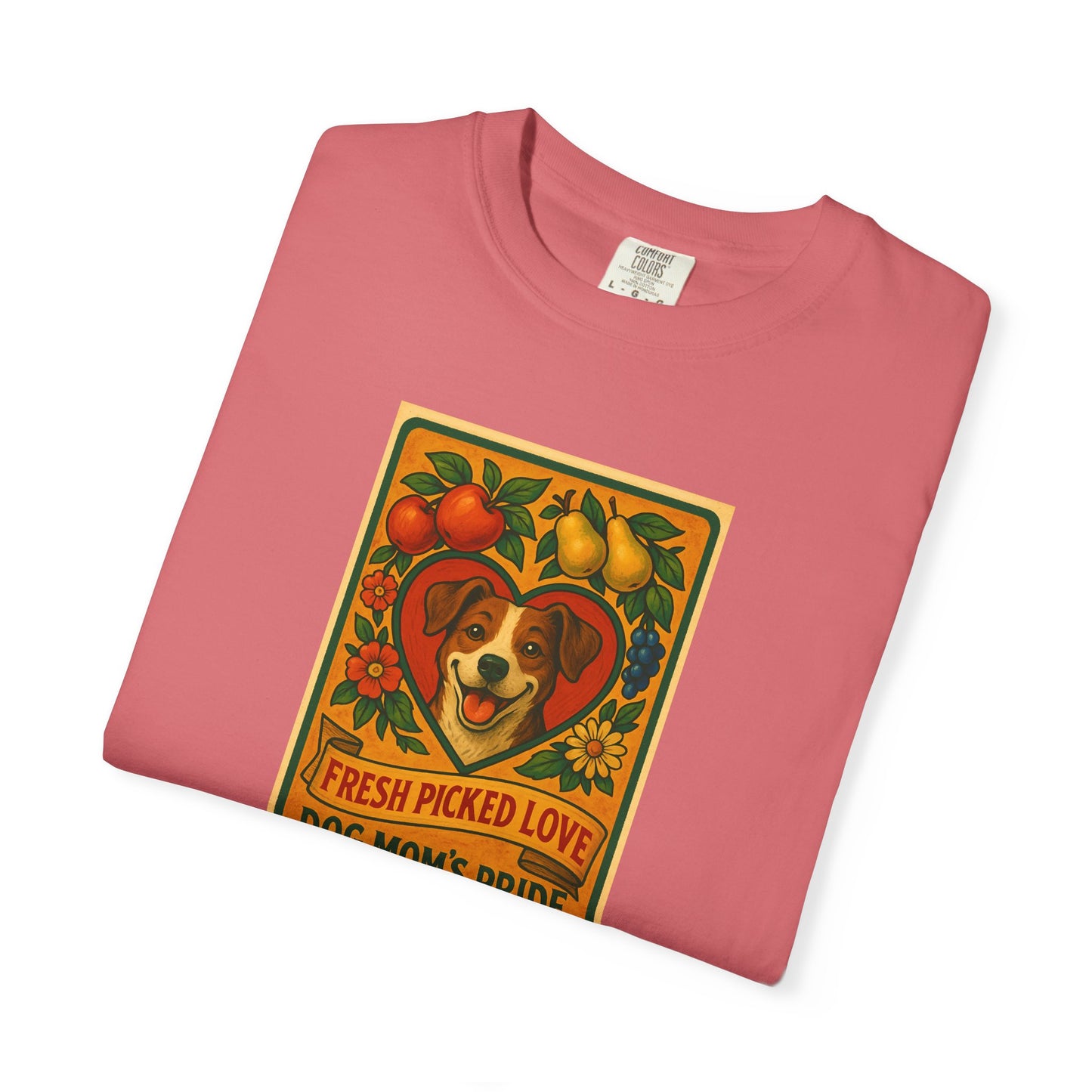 Fresh Picked Love Dog Mom's Pride T-Shirt, Unisex Tees for Dog Lovers, Cute Pet Mom Apparel, Gift for Dog Owners, Casual Wear, Summer Style