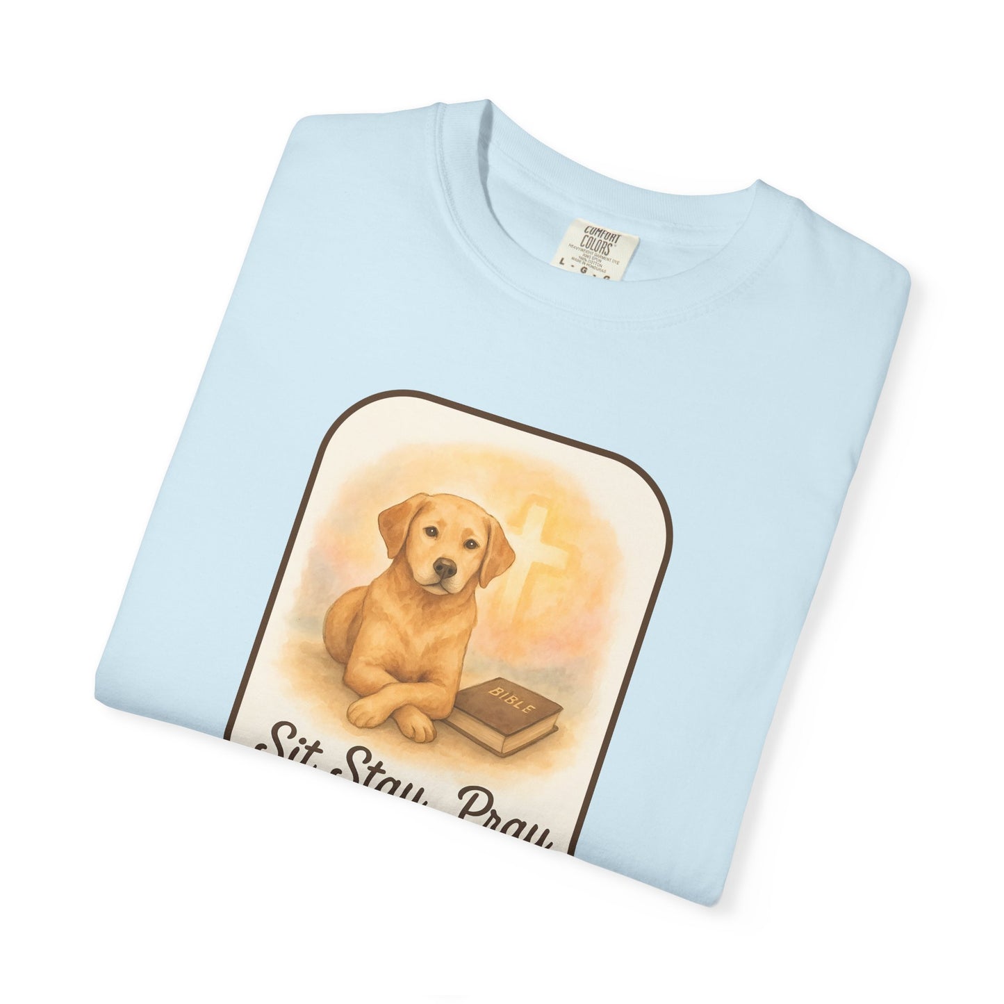 Faith-Inspired Dog Lovers T-Shirt, Unisex Tee, Gift for Pet Owners, Friendship Apparel, Casual Church Wear, Stay Pray Dog Design