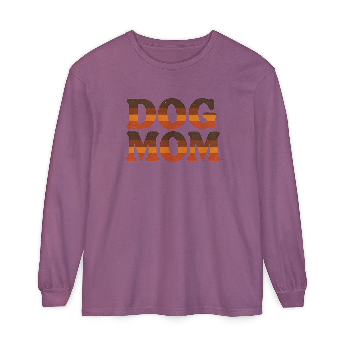 Dog Mom Long Sleeve Tee, Perfect Gift for Dog Lovers, Casual Wear, Pet-Themed Apparel, Great for Birthdays or Holidays
