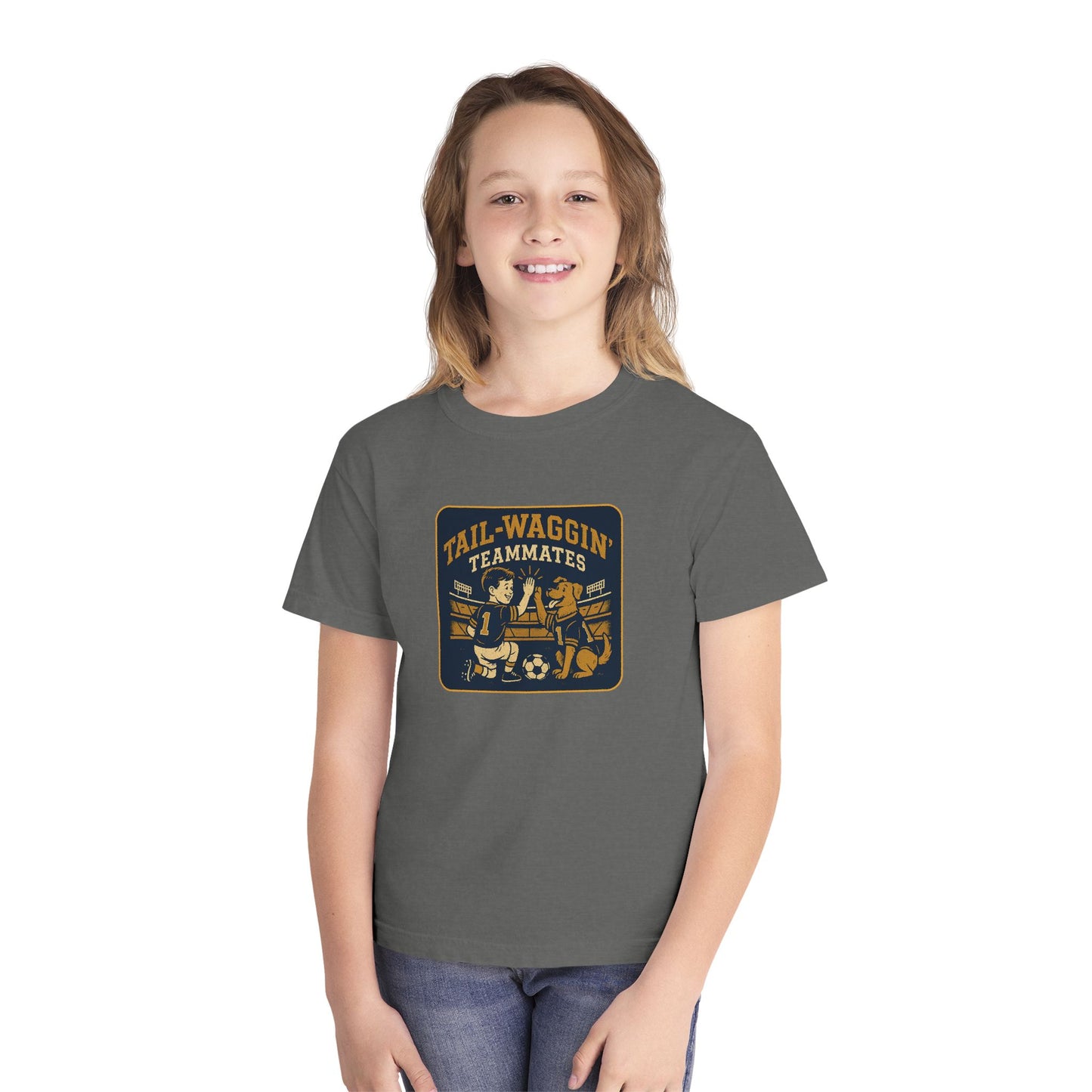 Youth Tail-Waggin' Teammates Midweight Tee