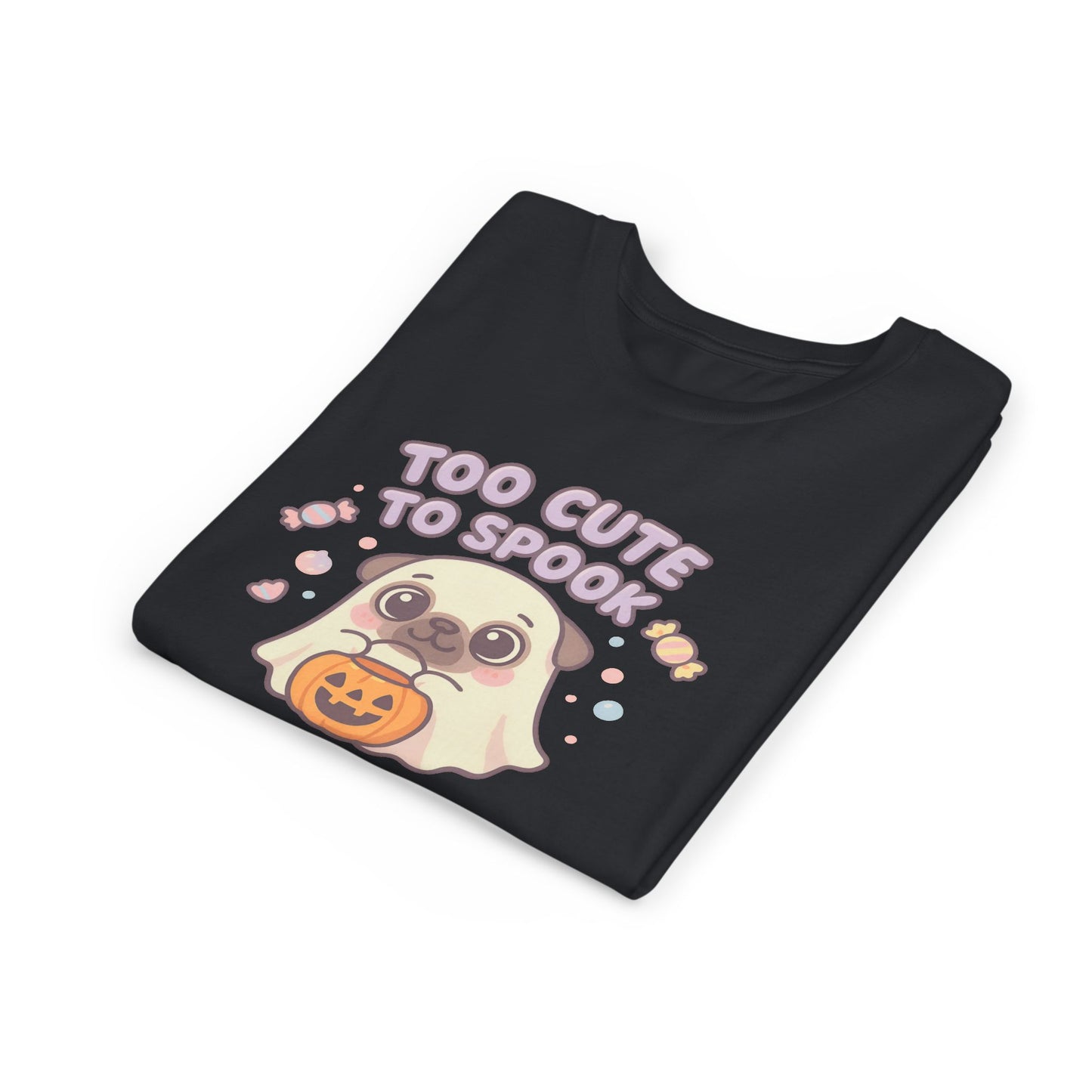 Cute Halloween Ghost Youth Tee, Spooky Shirt for Kids, Halloween Apparel, Trick or Treat T-Shirt, Funny Kids' Shirt