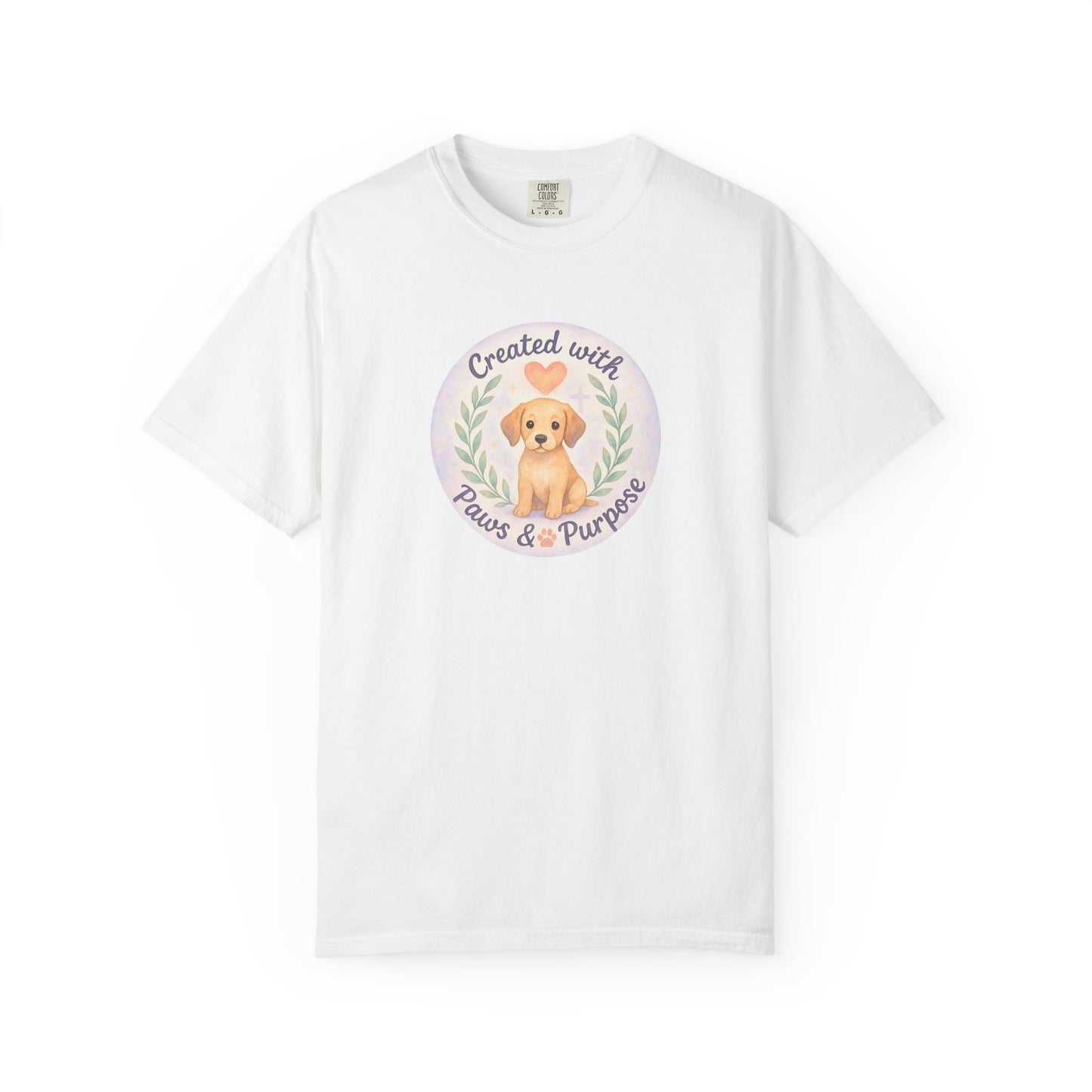 Created with Paws & Purpose T-Shirt, Pet Lover Gift, Dog Lover Apparel, Animal Rescue Support, Unique Gifts for Dog Owners