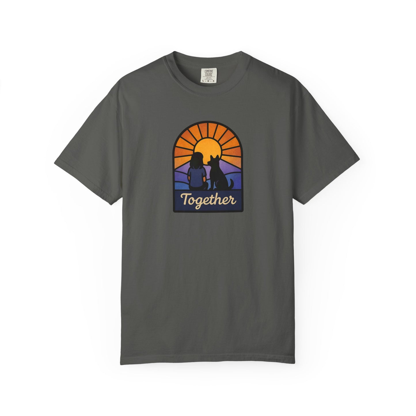Together Sunset Graphic T-Shirt, Unisex Tee for Families, Casual Wear, Gift for Nature Lovers, Summer Vibe Apparel, Retro Style Shirt