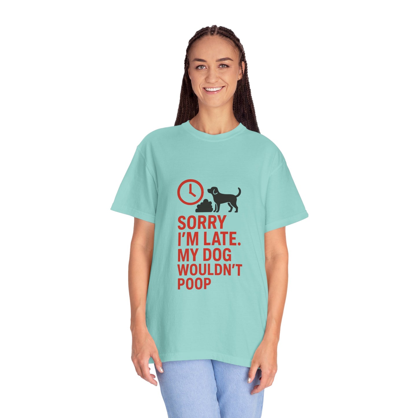 Funny Dog Lover T-Shirt, Sorry I'm Late, Pet Owner Gift, Unisex Tee, Casual Humor Shirt, Dog Mom, Dog Dad Tee