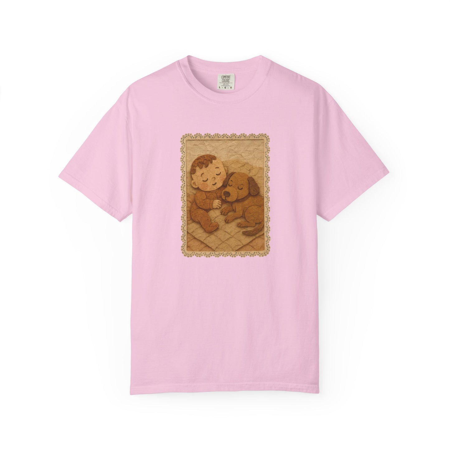 Cute Baby & Puppy Graphic Tee, Cozy Shirt for Dog Lovers and Parents, Gifts for Baby Showers, Birthdays, or Any Celebration